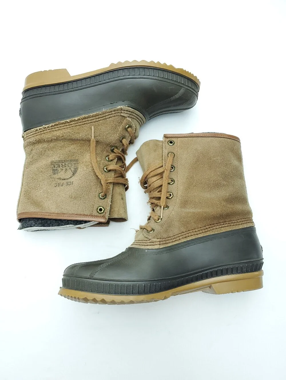 Vintage Sorel Kaufman Ice Pac Waterproof Suede Duck Winter Snow Boots Size 10